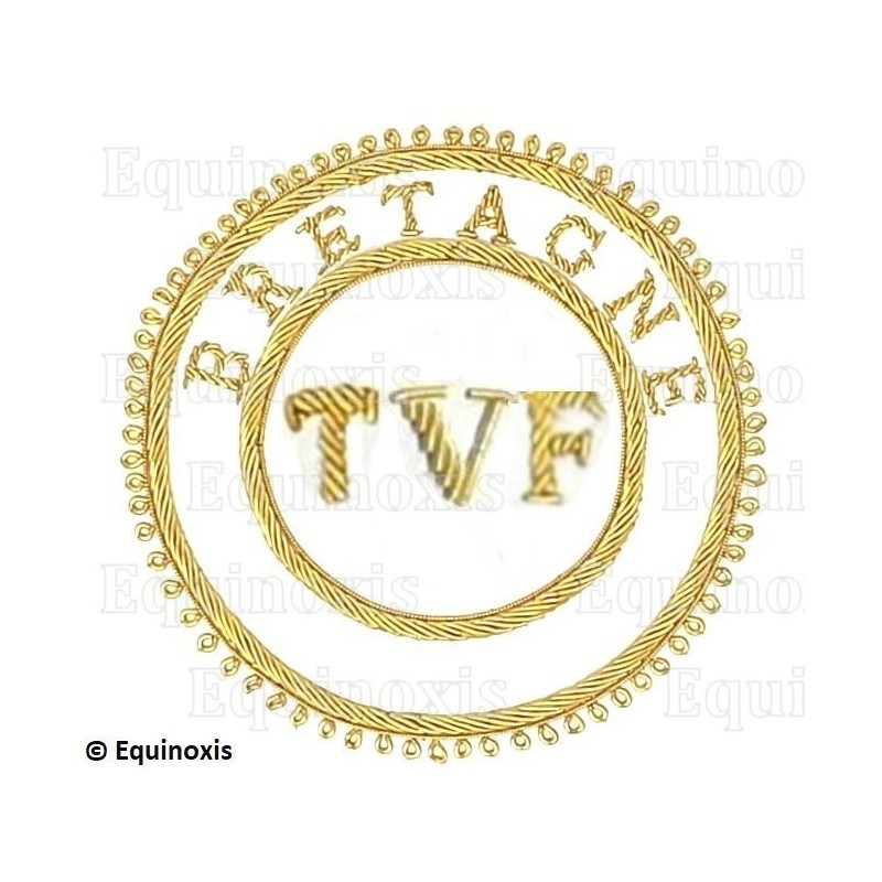 Badge / Macaron GLNF – Grande tenue provinciale – TVF – Bretagne – Brodé main